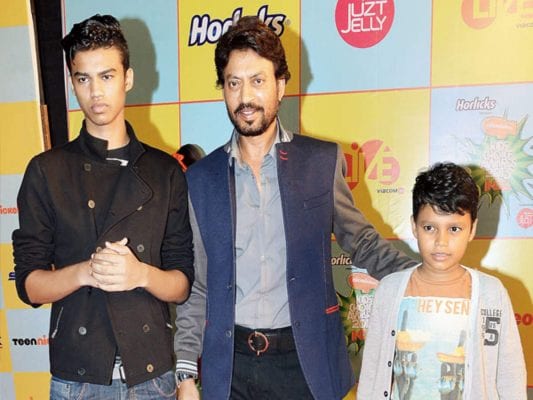 Irrfan Khan with his Childrens
