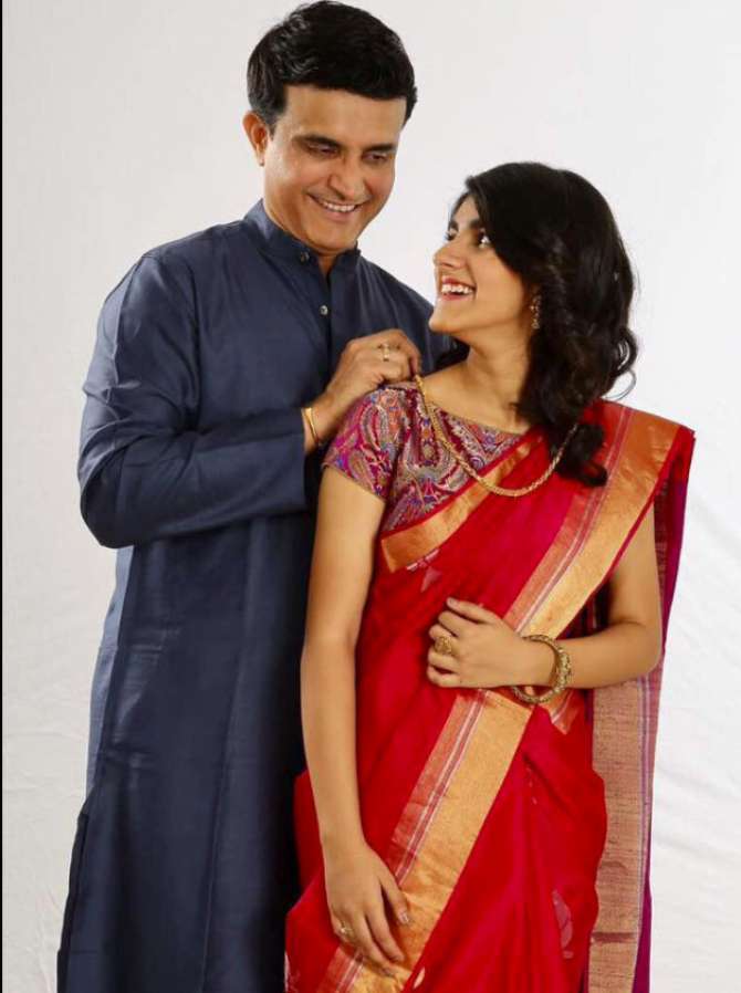 Sana Ganguly With His Father